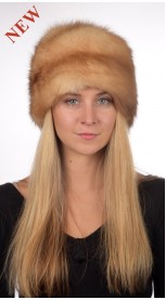 Sable fur hat classic - Golden color